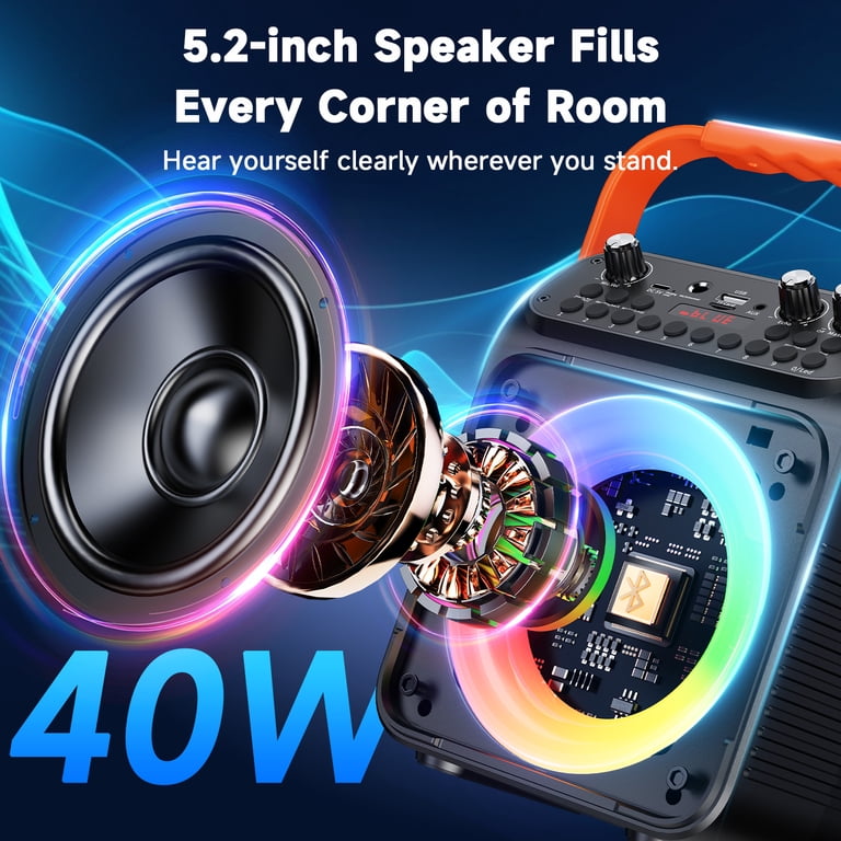 JYX Karaoke Machine for Adults Kids with Bluetooth Microphone