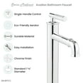 thumbnail image 6 of Avallon Single Hole, Single-Handle Sleek, High Arc Bathroom Faucet in Chrome, 6 of 11