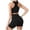 Black, variant on Women's Seamless Yoga Set Two Piece Workout Outfit Gym Sports Bra Top and Shorts Tracksuit