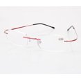 thumbnail image 4 of Gafas de lectura sin marco de aleación de negocios de moda anti-luz azul ultraligeras ultraelásticas con bisagras con espejo de luz antigua HD para hombres y mujeres, 4 of 5
