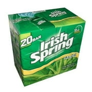 Irish Spring Aloe Bar Soap 3.75 Oz-pack of 20 Bars