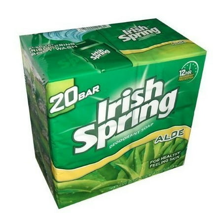 Irish Spring Aloe Bar Soap 3.75 Oz-pack of 20 Bars