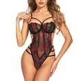 thumbnail image 1 of Liquidation 2025 Lingerie Femmes Mode Justaucorps Lingerie Jeu de Rôle Lingerie Aguichant Costumes Femmes Carreaux Rouges Lingerie en Dentelle Offres de Liquidation Articles Surstock Liquidation, 1 of 6