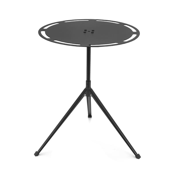Mesa redonda extensible para exteriores, de aleación de aluminio, desmontable, para acampar, con estante de almacenamiento y elevador portátil.
