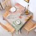 thumbnail image 2 of Orange Boho Plant Pattern Square Tablecloth,Waterproof Square Table Cover,Wipeable Spillproof Washable Table Cover for Home Kitchen Party Decor 42"X42"(107x107cm), 2 of 6
