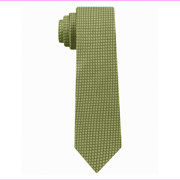 Calvin Klein Men's Unsolid Solid Skinny Silk Necktie One Size/Citron
