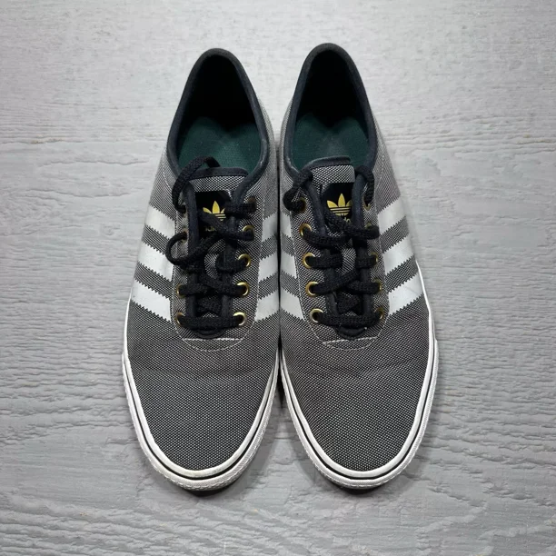 Adi - das Shoes Mens 9.5 Cordura Fabric Gray Low Top Casual Durable Lace Sneakers