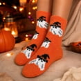 thumbnail image 4 of Voska Womens Halloween Thick Warm Mid Calf Socks Novelty Cozy Fall Winter Loungewear, 4 of 6
