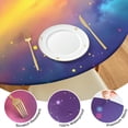 thumbnail image 4 of Colorful Galaxy Pattern Round Fitted Tablecloth with Elastic Edge,Dining Table Cover Waterproof,Outdoor Round Tablecloth for Camping,Dining,Indoor and Outdoor, 4 of 7
