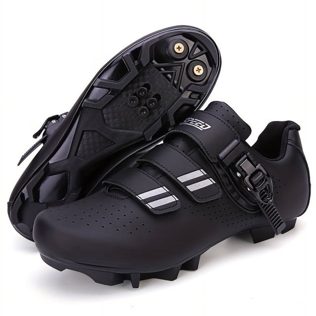 QJUHUNG Mens Lightweight Cycling Shoes - Advanced SPD Compatibility Ventilated Design for Mountain Bike Racing & Outdoor Adventures - Durable High-Performance