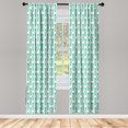 thumbnail image 3 of Ambesonne Cactus Curtains, Western Botanical Motifs, Pair of 28"x84", Sea Green and Dark Seafoam, 3 of 5