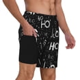 thumbnail image 2 of Sikiie Ho-Ho-Ho 2 Print Men's Double Layer Swimming Trunks, Adjustable Waistband and Pockets Sports Swimming Trunks, Beach Swimwear-3X-Large, 2 of 6