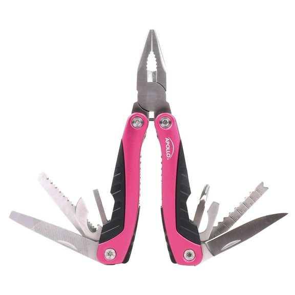 14-in-1 Pink High-Quality Pocket Multitool Pliers. Great for Outdoors, Camping, Fishing --DT5015P