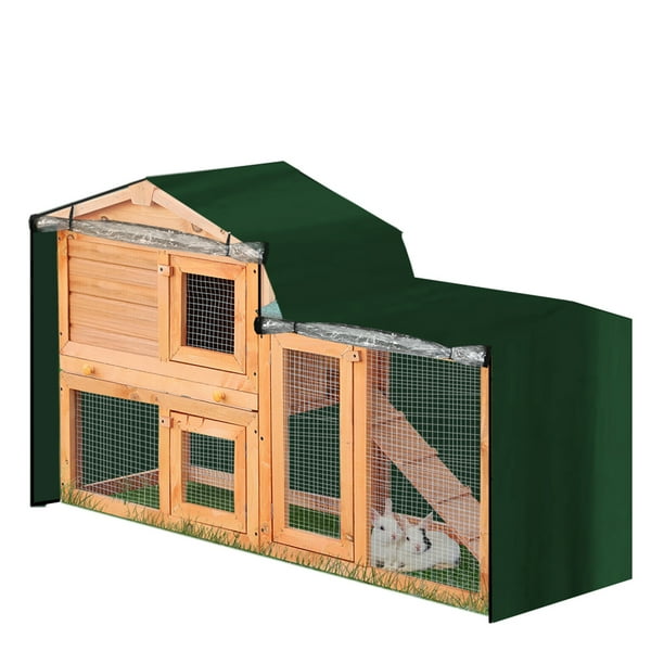 Oxford Cloth Animal Hutch Cover Exterior Impermeable Prevención De Luz Dañina Animal Cage Cover Protector De Jaula A Prueba De Polvo Para Triangle Animal Hutch Serendint HA027221-03