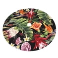 thumbnail image 3 of Kll 36" Christmas Tree Skirt Watercolor Tropical Flowers Xmas Tree Skirts Mat For New Year Xmas Holiday Party Indoor Outdoor Home Decoration, 3 of 9