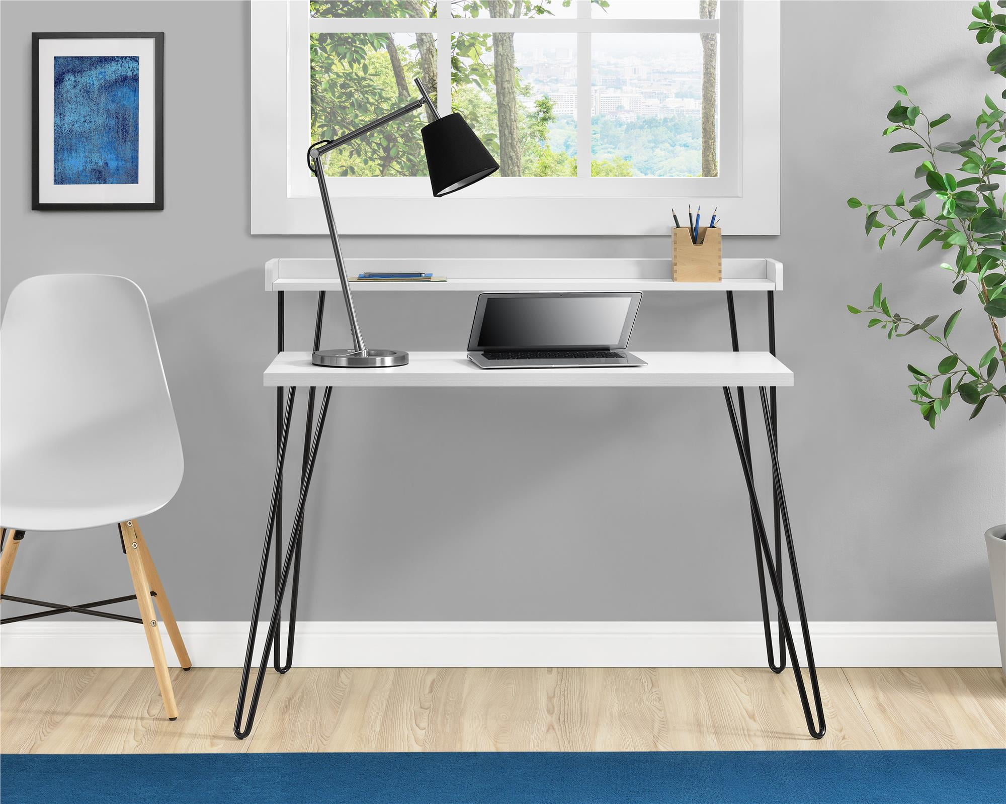 ameriwood home haven retro desk with riser