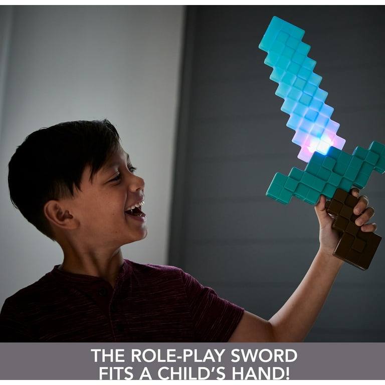 Mattel Minecraft Iron Sword, Life-Size Role-Play Toy & Costume Accessory  Inspired by the Video Game
