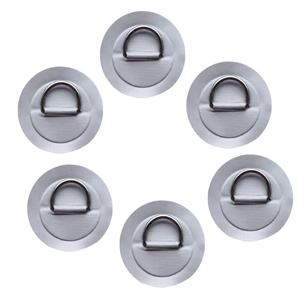 PATCH-Grey KAYAK STAINLESS D-RINGS 4" PVC PAD RAFT 2 X INFLATABLE BOAT 
