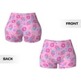 thumbnail image 3 of Rocae Donuts for Women's Quick-Dry Running Shorts,Ladies Active Athletic Apparel Yoga Workout Gym Running Volleyball Spandex Shorts, 3 of 9