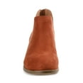 thumbnail image 6 of Journee Womens Livvy Back Heel Zip Stacked Heel Booties, Widths Available, 6 of 9