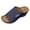 Blue, variant on Orthopedic Sandals for Women Leather Wedge Walking Slides Dressy Platform Arch Support Open Toe Slip on Summer Shoes size 9 Orange