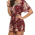 thumbnail image 4 of Summer Playsuits Casual Bohemian Print V-Neck Jumpsuits Beach Girls Rompers, 4 of 6
