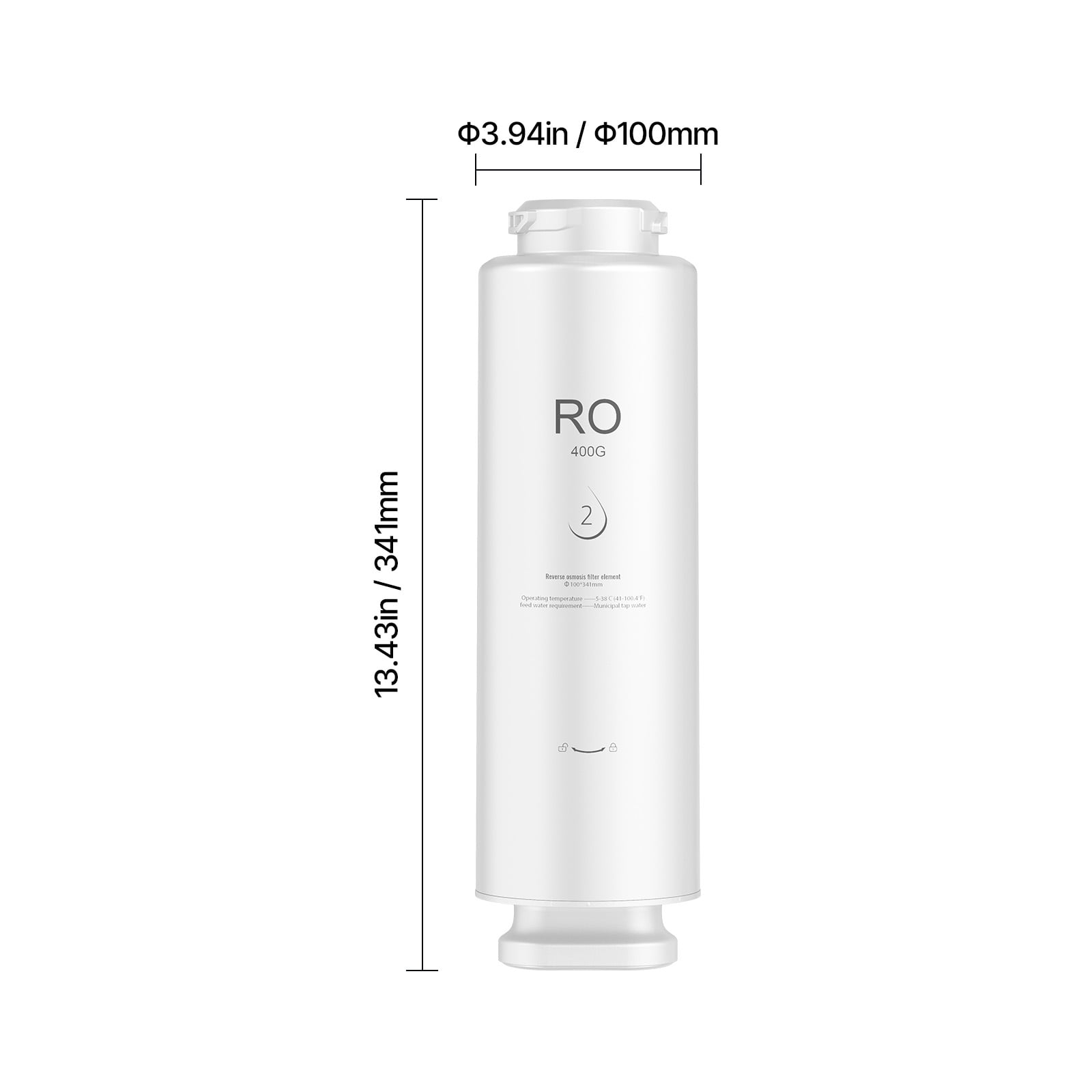 KFFKFF Water Purification System, 400 GPD 9-Phase Water Filtration Refill, RO Cartridge Lasts for 24 Months, Minimizes Lead, Chlorine, Rust, Suitable for SS-001 Under Sink Water Purifier