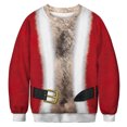 thumbnail image 5 of Sudadera ligera de cuello redondo con estampado digital de Navidad para mujer Tops cómodos Pompotops gfhjh14844, 5 of 5