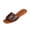 Coffee, variant on Comfortable Snake Print Slides, Women's Square Toe Slide Sandals Faux Leather Flat Slip-On Shoes With Gold Buckle Detail for Casual Summer Daily Wear, Coffee 6