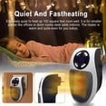 thumbnail image 4 of 500 Watts Ceramic Fan Heater Mini Fan Heater Economical Portable Space Heater Plug-In Heater with Thermostat and Timer, for Office, Bedroom, Living Room (Black without Remote Control), 4 of 5