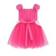 thumbnail image 2 of HWJAD Princess Dress for Toddler Girls Puff Short Sleeve Birthday Party Dresses for 2-7Y Kids Girl, 2 of 8