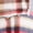 RED, variant on Women's Plaid Zip Front Cropped Hooded Sherpa Shacket