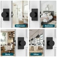 thumbnail image 2 of Door Knob, Privacy Brushed Door Knobs with Lock, Rectangle Modern Door Handles, Matte Black, 2 of 7