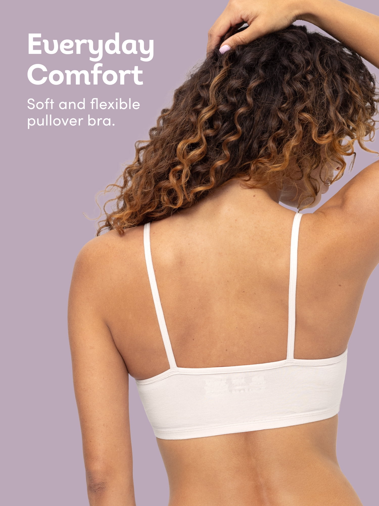 Fruit of the Loom Women's Cotton Cami Bralette, 5-Pack, Sizes XS-4XL