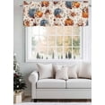 thumbnail image 3 of Thanksgiving Pumpkin Valances for Windows Leaf Floral Linen Pumpkins Kitchen Valance Curtain Rod Pocket Small Curtains for Cafe Bathroom Laundry Basement 42" x 12", 3 of 8