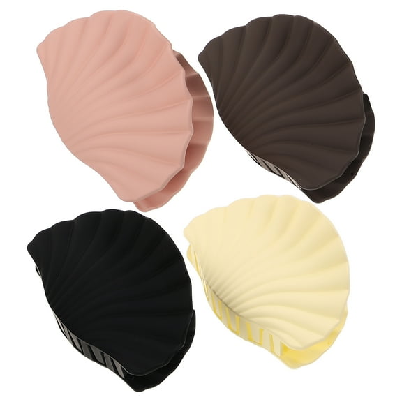 HOMEMAXS 4pcs Shell Hair Claw Clips Thick Hair Accessories Women Styling Fashion Fall Hair Clips Cute Headpiece Fancy Jewelry For Girls