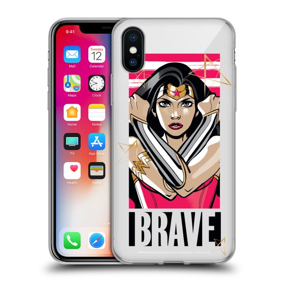Head Case Designs Officially Licensed Wonder Woman DC Comics Graphic Arts Brave Soft Gel Case Compatible with Apple iPhone X / iPhone XS
