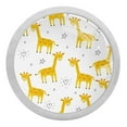 thumbnail image 1 of 4PCS Round Cute Giraffe Cabinet Fluorescence Knob Glowing in the Dark Furniture Drawer Pulls Handle with Screws, 1 of 5