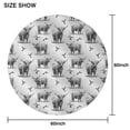 thumbnail image 6 of Gray Highland Cow Hummingbird Pattern Round Tablecloth 60"x60",Wrinkle Wipeable Table Cloth for Kitchen Dining Room Picnic Patio Party, 6 of 6