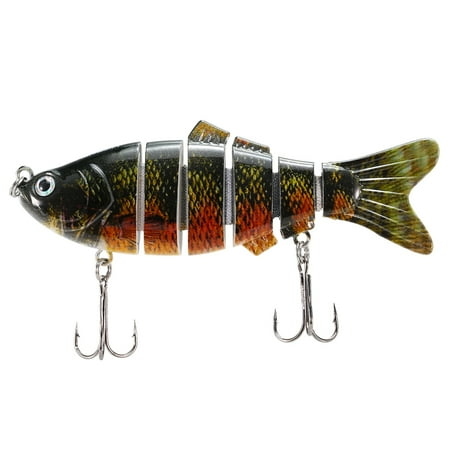 10cm/20g Lifelike 6 Jointed Sections Swimbait Fishing Lure Crankbait Hard Bait Fish Hook Fishing (Best Bait To Catch Fish)