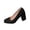 Black, variant on Womens Heeled Shoes Slip on Chunky Block Heel Square Toe Solid Color Spring Summer Comfortable Pumps