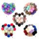 thumbnail image 3 of 20 Pieces Faux Fox Fur Pom Poms Balls Brightly Colored Pompoms Set For Diy Hats, 3 of 5