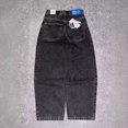 thumbnail image 2 of Y2K Polar Big Boy Jeans Hip Hop patrón de dibujos animados sueltos Harajuku pantalones anchos de cintura alta, 2 of 5
