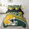 thumbnail image 2 of Erosebridal Sport Footabll Bedding Queen Size,Ball Game Comforter Sets with Sheets,Teenager Bedroom Decor(Green Bay),Reversible,Ultra Soft,7 Pieces, 2 of 6
