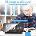 thumbnail image 2 of Alarm Clock with : Digital Desk Clock Battery Operated Countdown for Study Office-Alarm Clocks for Bedrooms Black, 2 of 7