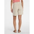 thumbnail image 3 of Time and Tru Women's High Rise Denim Bermuda Shorts, 9" Inseam, Sizes 0-20, 3 of 6