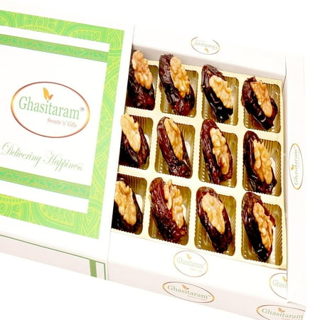

Ghasitaram Gifts - Premum Dates With Walnuts In White Box |Gift For Diwali Holi Rakhi Valentine Christmas Birthday Anniversary Gift For Her Him Mothers Day Fathers Day|