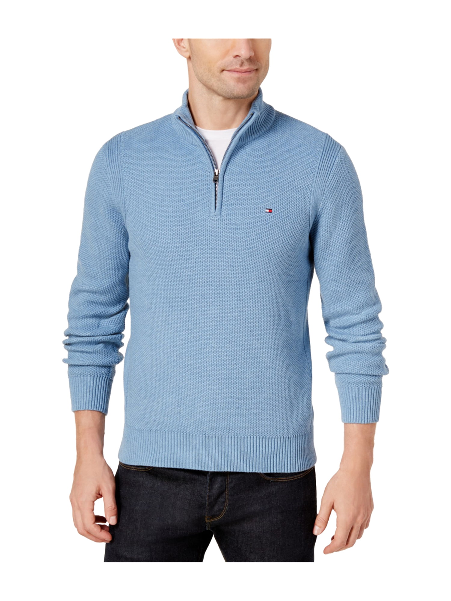 $0 Free Ship Details about   Tommy Hilfiger Men Classic Fit Half Zip Mock Neck Striped Sweater