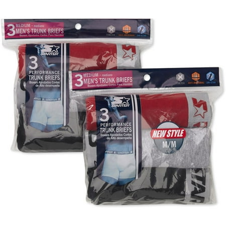 Starter Men's Trunk Briefs, 6-Pack