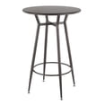 thumbnail image 3 of Clara Industrial Round Bar Table in Antique Metal by LumiSource, 3 of 7